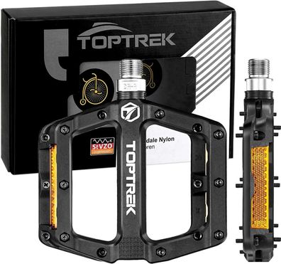 Fahrradpedale StVZO Reflektoren MTB Nylon 3 Lager rutschfest 9/16 Zoll