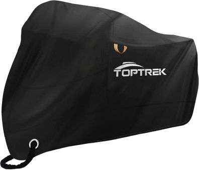 Toptrek XXXL Motorradabdeckung 210D Oxford Stoff Wasserdicht Schwarz