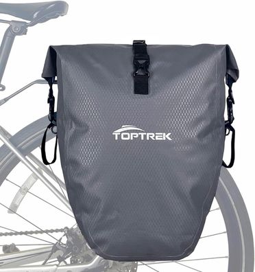 Fahrradtasche Gepäckträger 23-28L Wasserdicht Reflektoren Umhängetasche Grau