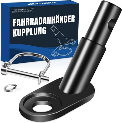 Fahrradanhänger Kupplung Adapter Sicherungsstift Hunde Kinder Schwarz