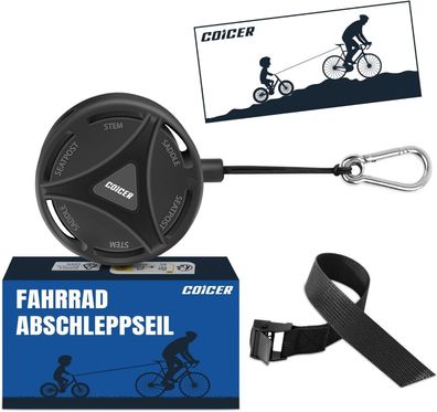 Fahrrad Abschleppseil Kinder 2M Traktionsseil Eltern Kind Zugseil MTB Bike Green