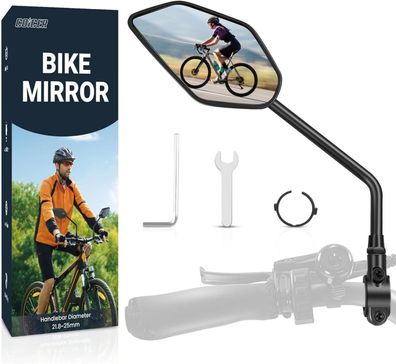 Fahrradspiegel E-Bike HD 360° Drehbar Klappbar Rückspiegel Fahrrad Zubehör