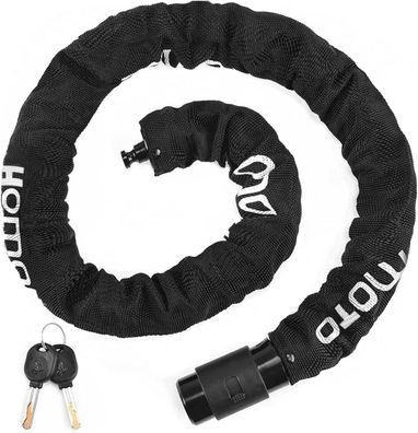Fahrradschloss 100cm Schwarz Nylonhülle E Bike lock Kettenschloss