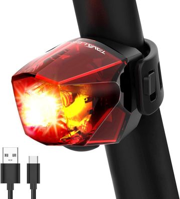 Fahrrad Rücklicht USB-C Aufladbar LED StVZO IPX4 Batterie Akku Wasserdicht