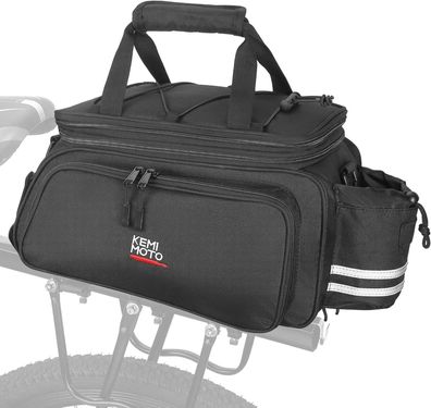 Fahrradtasche 20L Wasserdicht Gepäckträger Mehrere Fächer Reflektor Regenschutz