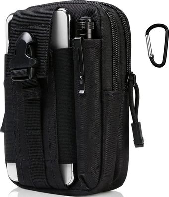 Taktische Hüfttasche Schwarz 1000D Molle Gürteltasche Beutel EDC Outdoor