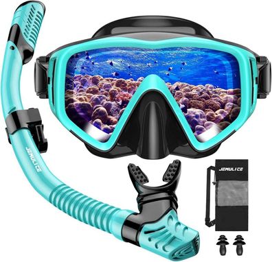 Schnorchelset für Erwachsene Taucherbrille Dry Schnorchel Anti-Leck Tauchmaske