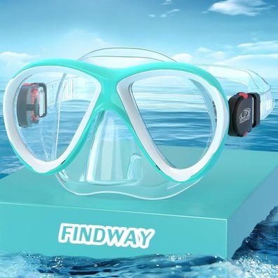 Taucherbrille Schwimmbrille Kinder 180° Panorama Anti-Leck Silikonband 3-14