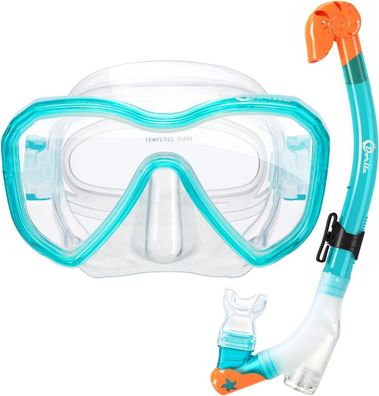 Kinder Schnorchelset mit Premium Dry Schnorchel und Anti-Fog Taucherbrille