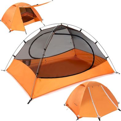 Clostnature 3-Jahreszeiten Campingzelt 2 Personen wasserdicht kompakt Gelb
