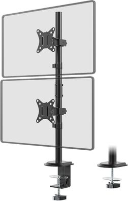 Monitor Halterung 2 Monitore 80cm Pole Vertical Stack für 17-32 Zoll Bildschirme