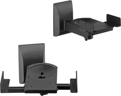 Lautsprecher Wandhalterung Halterung bis 25kg (2 Pack) Schwarz