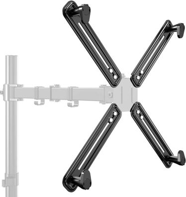 VESA Adapter Halterungs Kit für 13-32 Zoll Bildschirme, Mattschwarz