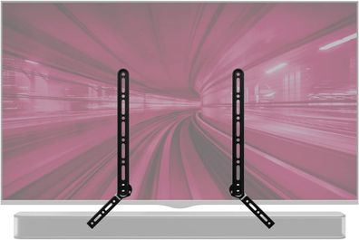 Putorsen Soundbar Halterung Universal für TV 23-65 Zoll bis 15kg Schwarz