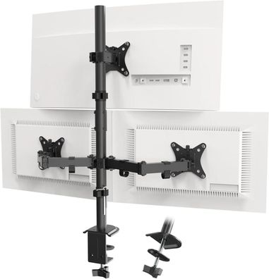 Monitor Halterung für 3 Monitore 13-32 Zoll Schwenkbar Neigbar Höhenverstellbar