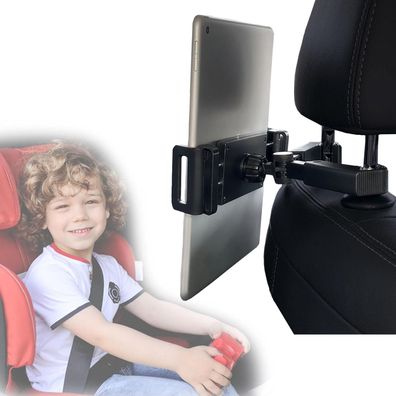 Tablet Halterung Auto iPad Halterung 360° Drehung Ausziehbar Kopfstütze 4,7-12,9