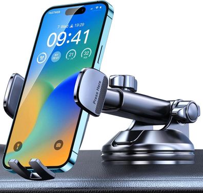Handyhalterung Auto 360° Drehbar Ultra-Stark EIN-Knopf-Release 4-7 Zoll