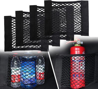 Kofferraum Netztasche 4 Stück Auto Gepäcknetz 30x25cm Elastisch Schutznetz