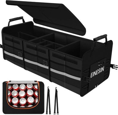 Einesin 88L Kofferraum Organizer mit 22L Kühltasche und 7 Fächern
