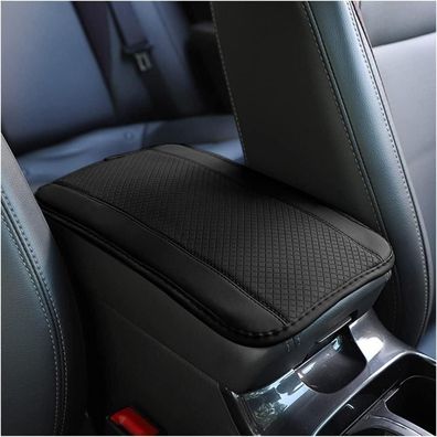 Leder Armlehnenkissen Mittelkonsole Auto Bezug Schwarz