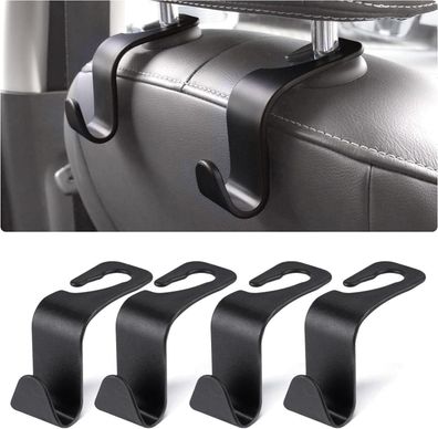 URAQT Auto Kopfstützen Haken Schwarz 4er Set Organizer KFZ Zubehör