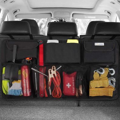 Auto Kofferraum Organizer Aufbewahrung Tasche Netztaschen 600D Schwarz