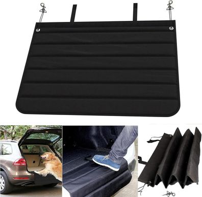 Schwarzer Auto Ladekantenschutz Hund Stoßstangenschutz 80x64 cm