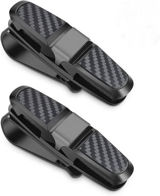 Brillenhalter Auto Sonnenbrillen Halterung Clip Karten 180° Rotation Grau