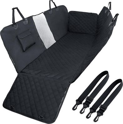 Hundedecke Auto Rückbank Wasserdicht mit Seitenschutz Sichtfenster 137x147cm