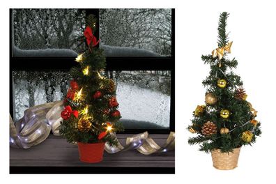 LED Deko Weihnachtsbaum H=45cm 10 Lichter Dekoration Weihnachten XMAS wohnen TOP