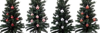 Glas-Weihnachtsbaumkugeln 6er-Set Christbaumkugeln Weihnachtsschmuck Dekoration
