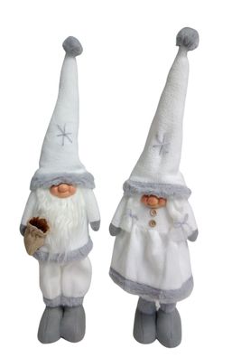 Weihnachtswichtel Mann oder Frau mit Zipfelmütze 55cm Weihnachtsdeko Wichtel