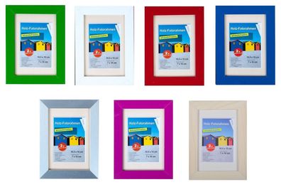 2er Pack Holz-Fotorahmen 10,5x15cm Foto Photo Rahmen Dekoration Haushalt wohnen
