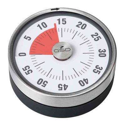 Kurzzeitmesser mechanisch 8 cm Edelstahl, Restlaufanzeige