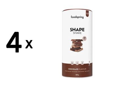 4 x foodspring Shape Shake (900g) Chocolate