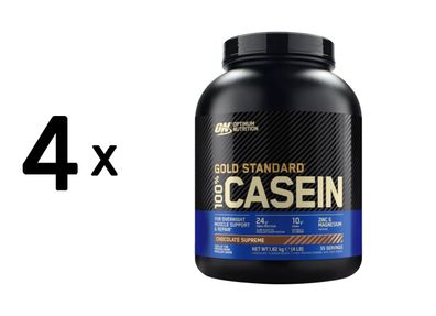 4 x Optimum Nutrition 100% Casein Gold Standard (1818g) Chocolate Supreme