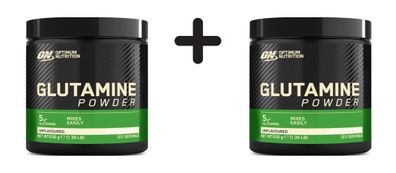 2 x Optimum Nutrition Glutamine Powder (630g)