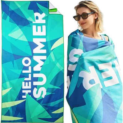 Summer-Blatt Strandtuch Mikrofaser 180x90 Leicht