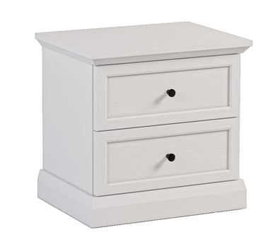 AX LIVING Nachttisch Kommode „Levantos SN“ - 52 cm, Stilvoll Weiß Opal