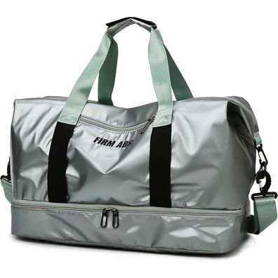 Grün Gym Bag Groß Wasserdicht Schuhfach Nassfach Sporttasche für Reisen Fitness