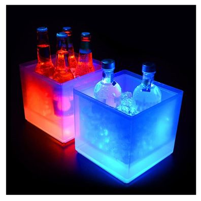 LED Eiswürfelbehälter Party Zubehör 3.5L mit Farbwechsel für Champagner Wein