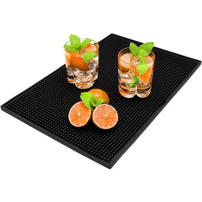 Abtropfmatte Silikon Barmatte 45x30cm Bar Service Gummi Rutschfest Zubehör Café