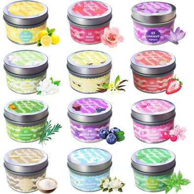 Geschenke für Frauen XXL Duftkerzen Set 12 Düfte Sojawachs für Muttertag