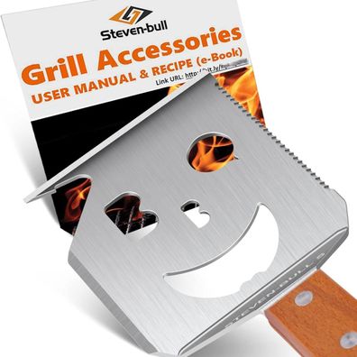 Geschenke für Männer 7 in 1 Grillspachtel Grillbesteck Holzgriff Grillzubehör