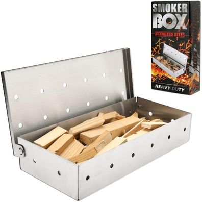 Edelstahl Räucherbox Smokerbox Grillzubehör für Gasgrill BBQ Aromen