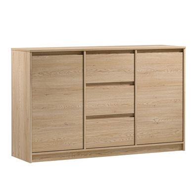 AX LIVING Kommode mit Schubladen Mormanno K2D3S - 138cm, Eiche Cremona