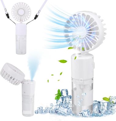 Mini Ventilator mit Wassernebel 4000mAh USB Tragbar Büro Reise Camping