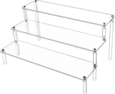 Acryl Display Ständer 3-Stufig Transparent Figuren Schmuck Cupcake