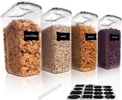 Vtopmart 4L Vorratsdosen Set Müsli Schüttdose Frischhaltedosen BPA frei