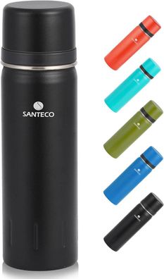 Thermoskanne 1l & 500ml Edelstahl Auslaufsicher Isolierflasche Trinkbecher
